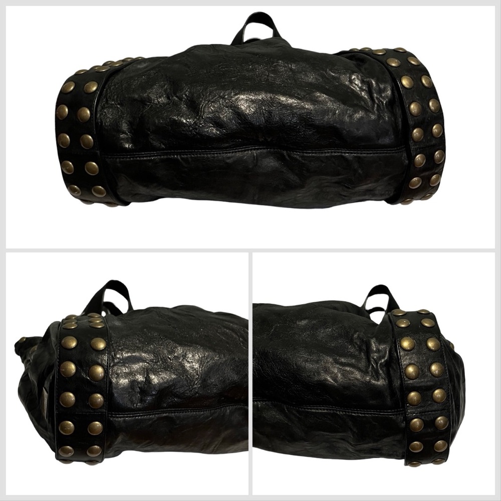 Kooba Jillian Black Leather Studded Hobo Shoulder Bag - Picture 9 of 9